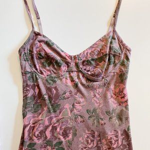 Aritzia Wilfred Floral Bardot Bustier Tank